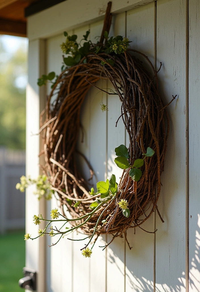 10 Budget Minimalist Spring Wreath Ideas to Refresh Your Home (You’ll Love #5!) - 6. Natural Twig Wreath