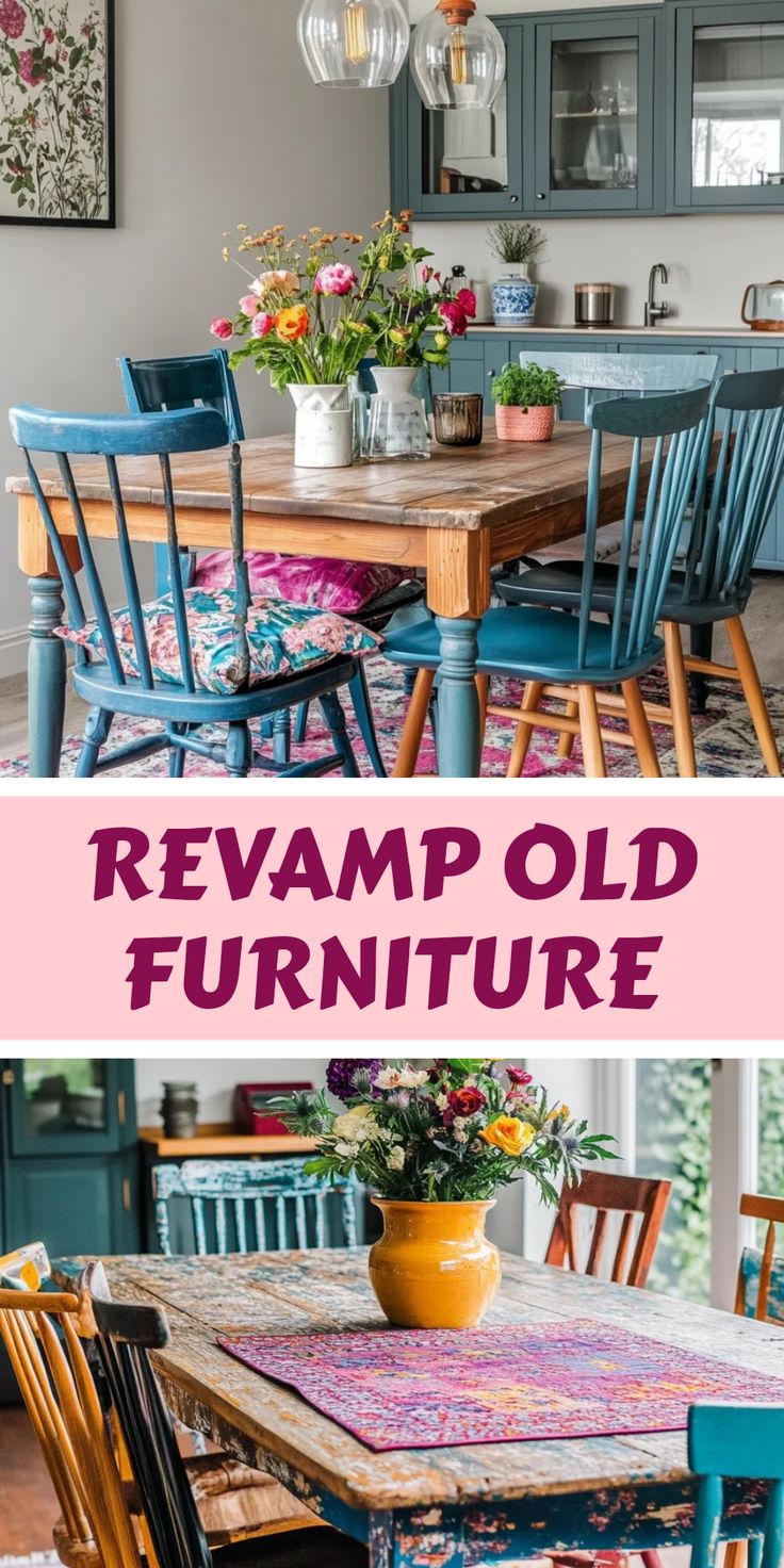 12 Easy Repurposed Furniture DIY Projects for a Greener Home! - A Colorful Dining Experience