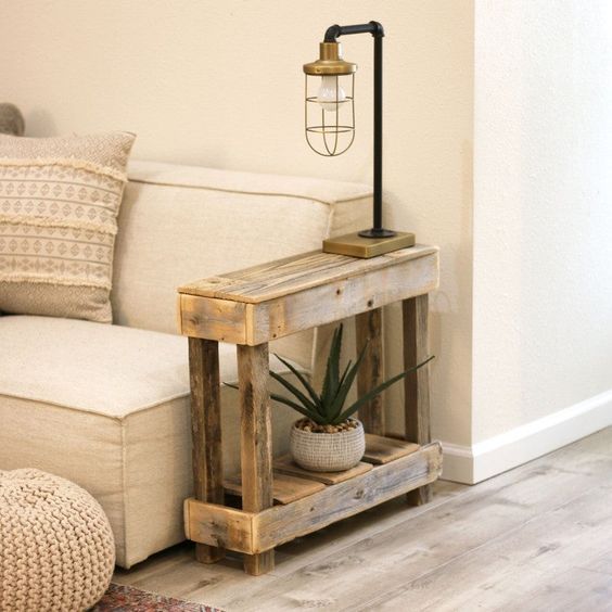 12 Natural Wood Decor Hacks to Transform Your Space into a Cozy Retreat! - 2. Rustic Charm with a Pallet Side Table