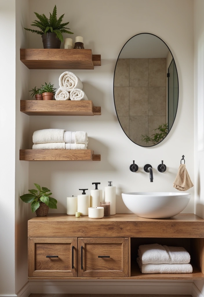 12 Nature Bathroom Decor Ideas That Will Bring Serenity to Your Daily Routine! - 2. Natural Wood Accents