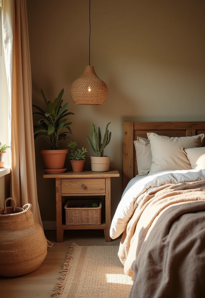 12 Nature Themed Bedroom Aesthetics That Will Transform Your Space Into a Serene Oasis! - 2. Earthy Tones