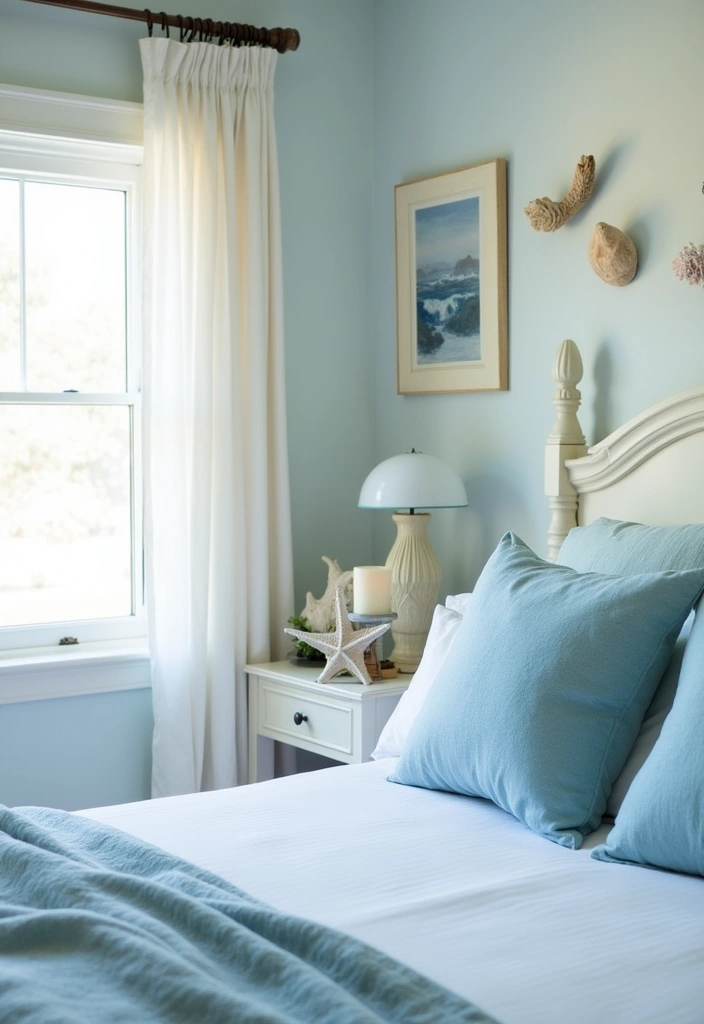 12 Nature Themed Bedroom Aesthetics That Will Transform Your Space Into a Serene Oasis! - 3. Coastal Calm