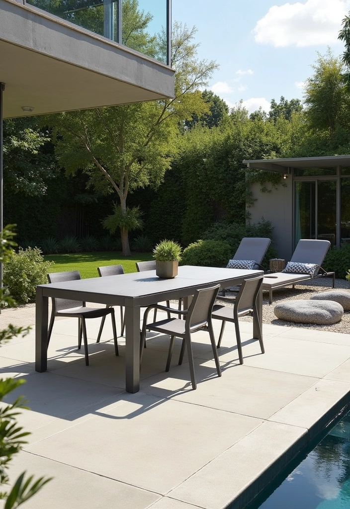 13 Trendy Outdoor Patio Furniture Styles You Need to See (Number 5 Will Blow Your Mind!) - 2. Minimalist Modernism