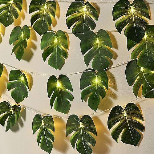 14 Stunning Natural Decoration Ideas for Your Birthday That Will WOW Your Guests! - 4. Illuminated Leaf String Lights