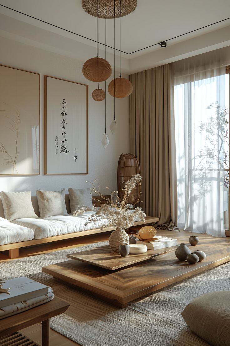 15 Inspiring Japanese Minimalism Living Room Ideas to Transform Your Space! - Cultural Touches with Modern Flair