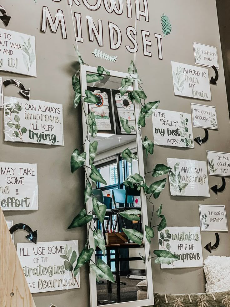 19 Eco-Friendly Classroom Decor Ideas You Can’t Miss (Especially #10!) - 9. Growth Mindset Corner