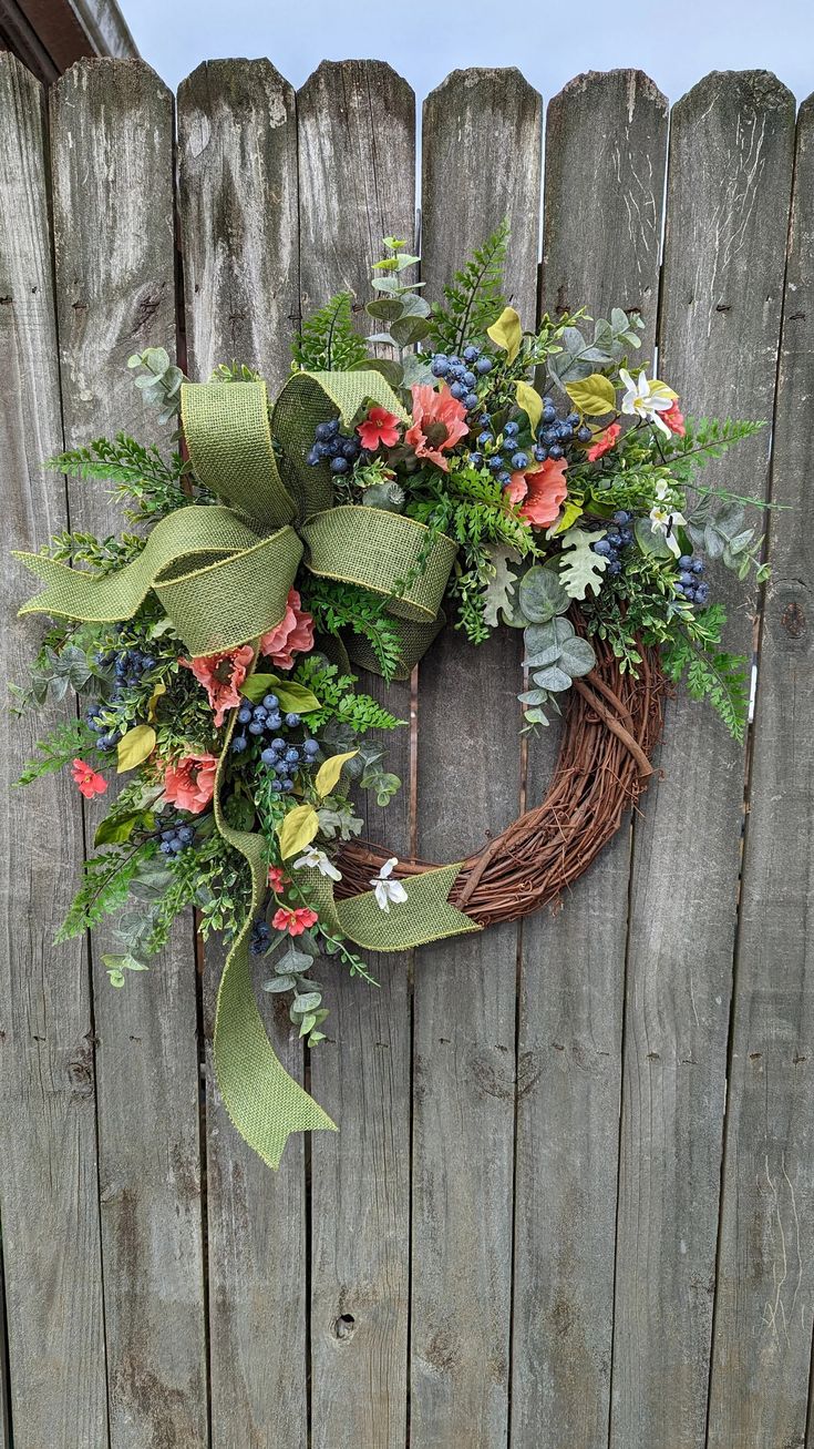 20 Creative Spring Wreath Ideas to Kick Off the Season (You Won't Believe #9!) - 2. Rustic Garden Blooms