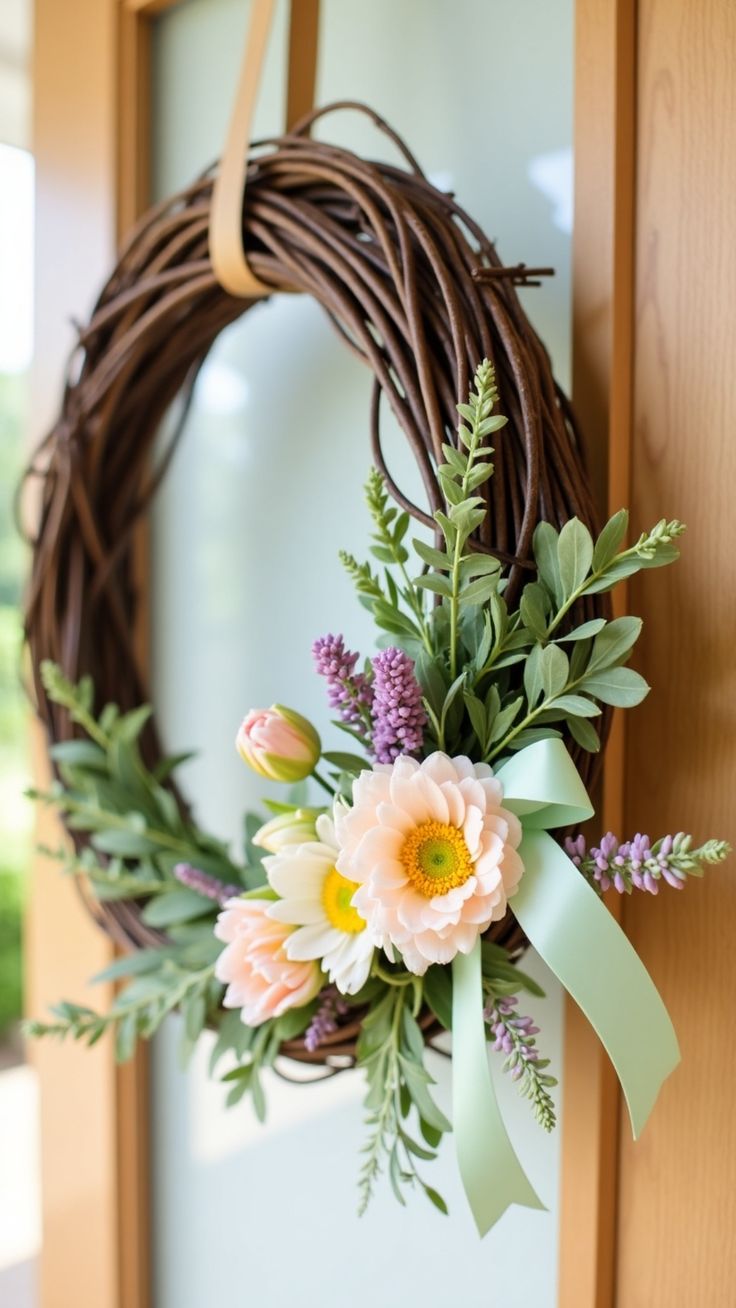 20 Creative Spring Wreath Ideas to Kick Off the Season (You Won't Believe #9!) - 7. Fresh Floral Burst