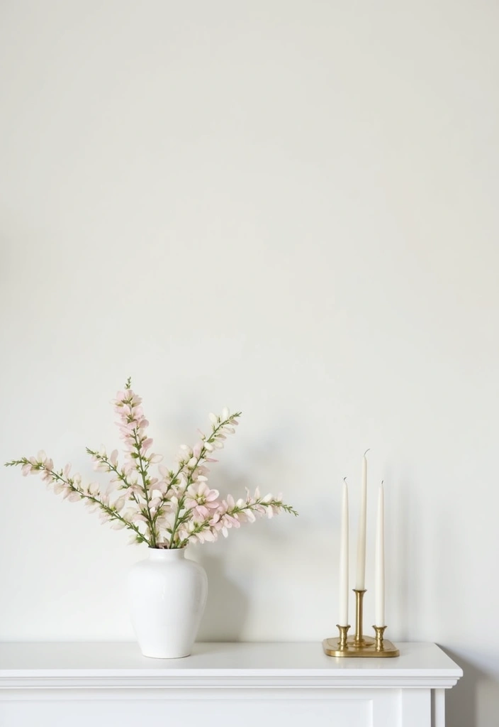 20 Spring Mantel Decorating Ideas That Will Make Your Living Room Bloom! - 9. Minimalist Spring Elegance