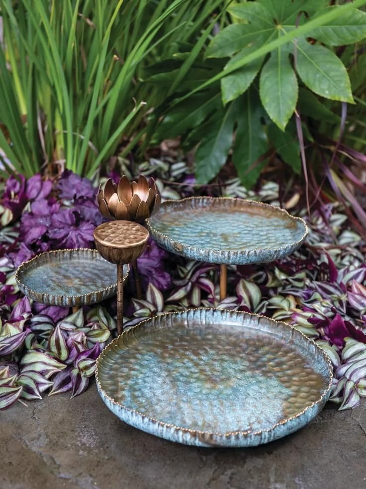 22 Stunning Nature Decor Ideas for Your Outdoor Space (You'll Love #13!) - Artistic Water Trays