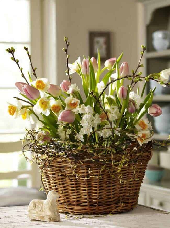 22 Unique Spring Centerpiece Ideas That Will Impress Your Guests (#5 Is a Must-Try!) - Whimsical Easter Basket